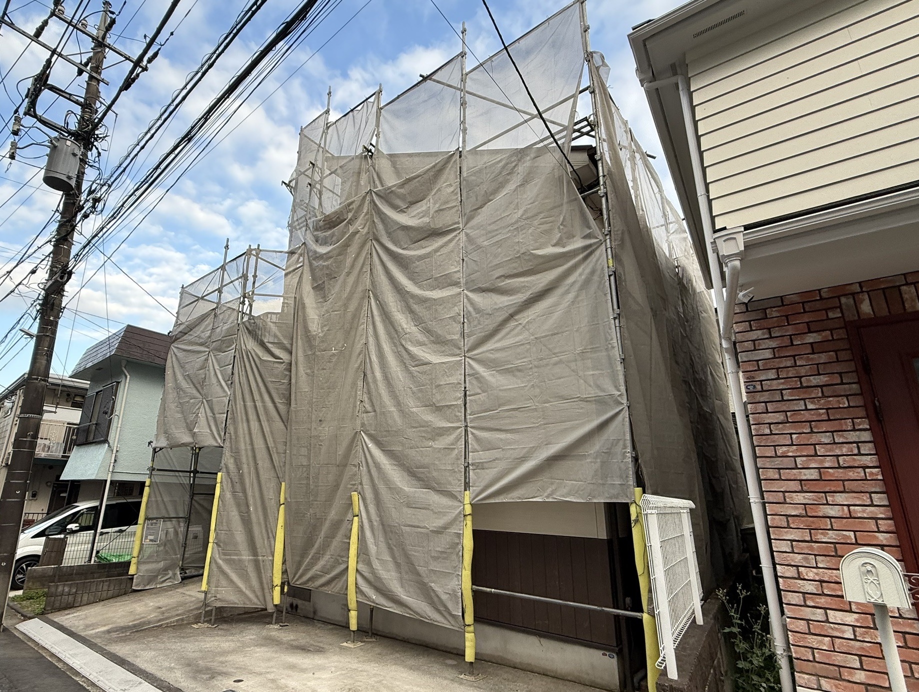 仮設足場設置